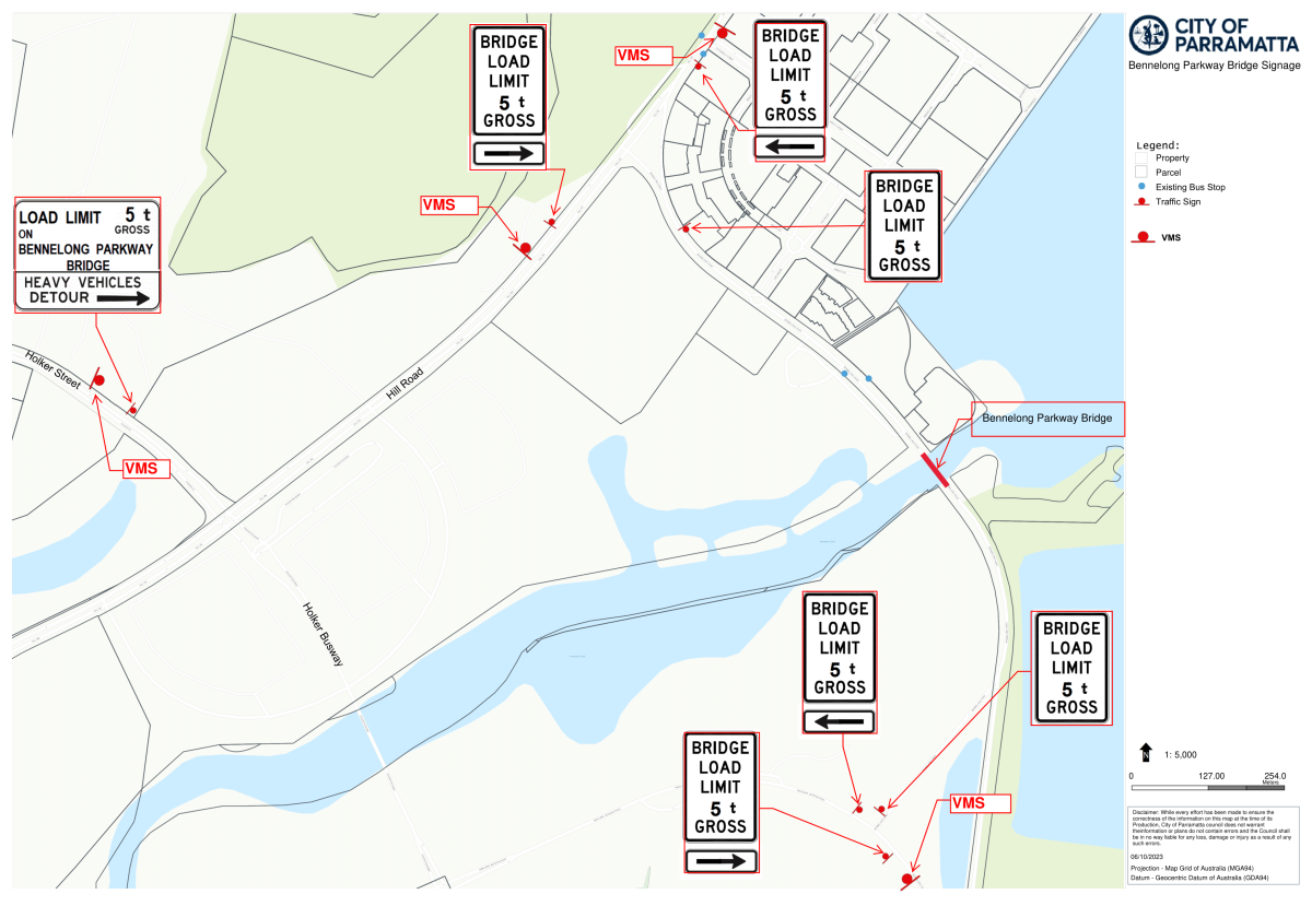 Council implements load limit on Bennelong Parkway Bridge City of